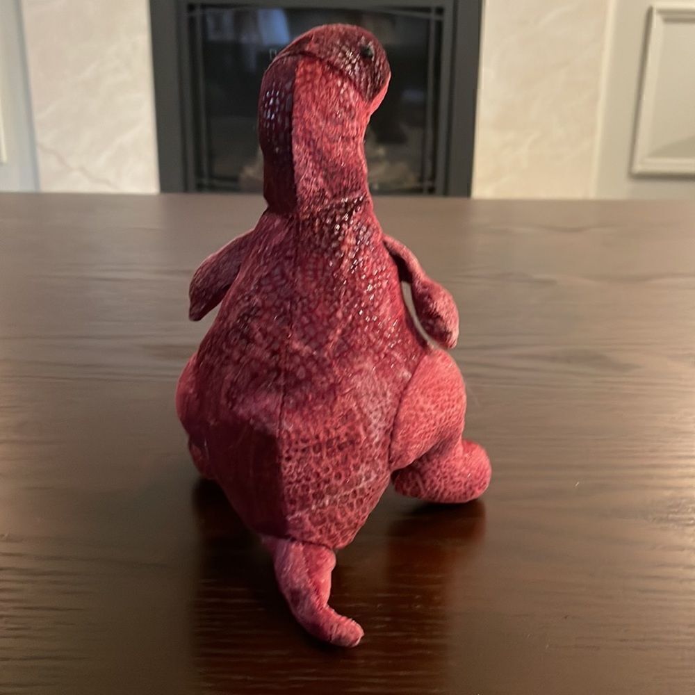 Russ Zonies Earth Zone Megabyte Red T-Rex Dinosaur beanbag plush Vintage 1997 - Picture 4 of 6